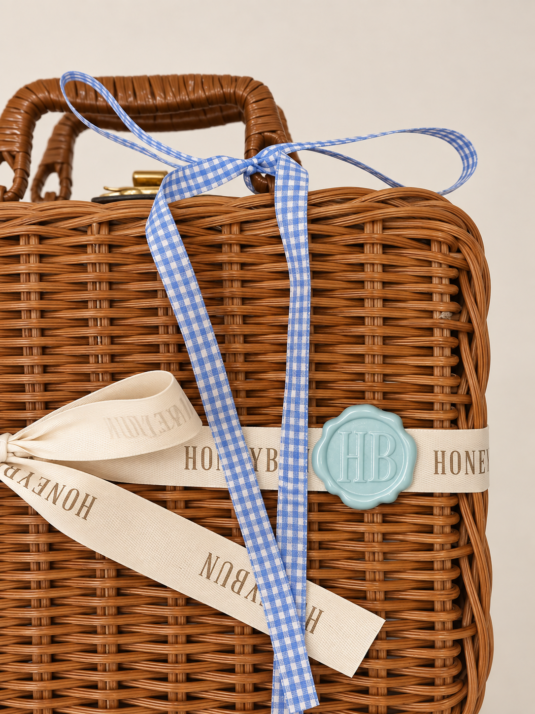 Babyboy blue rattan gift