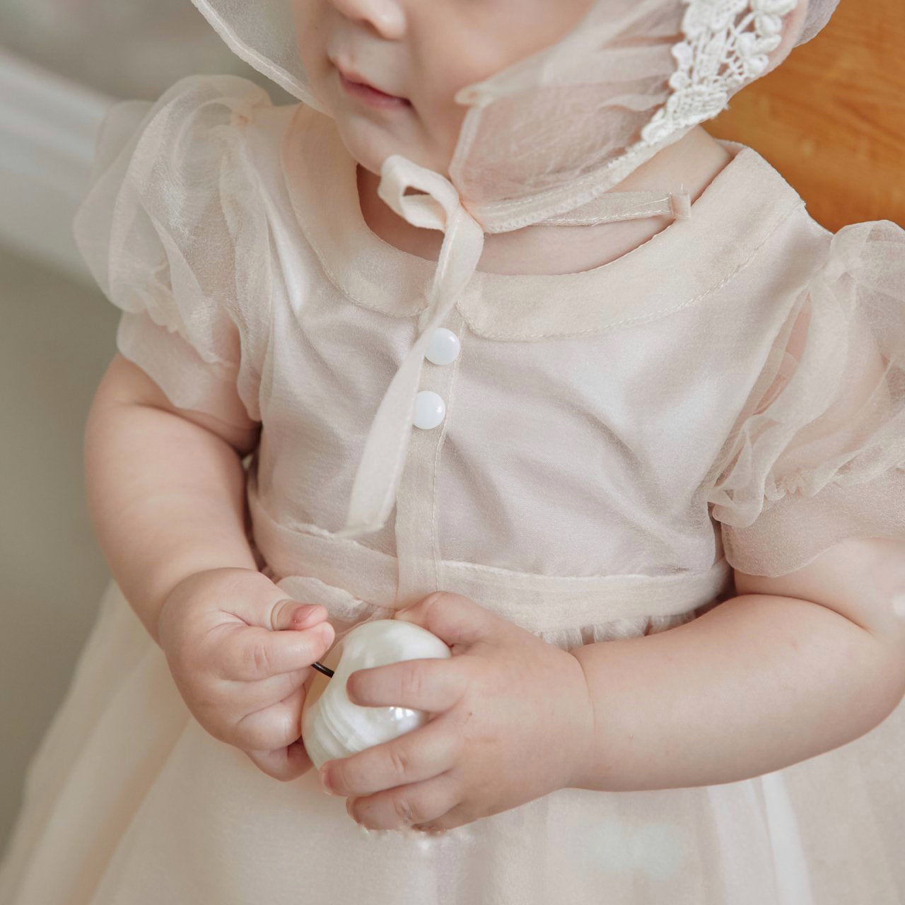 Rosie organza dress & bonnet