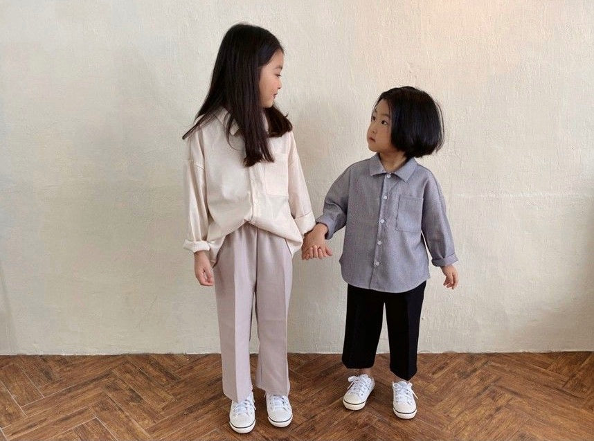 Stripe blouse & pants set