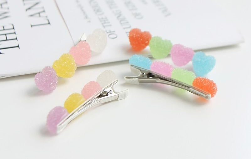 Sugar hearts hairpin set