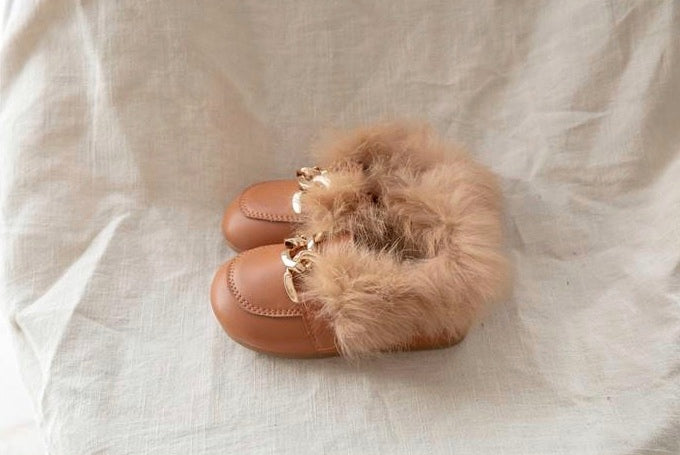 Fur loafers