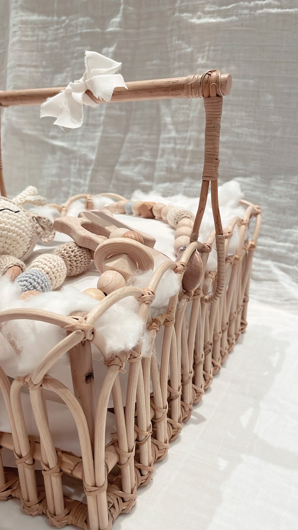 Rattan gift basket