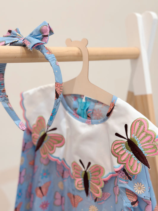 Butterfly jalabya with hairband