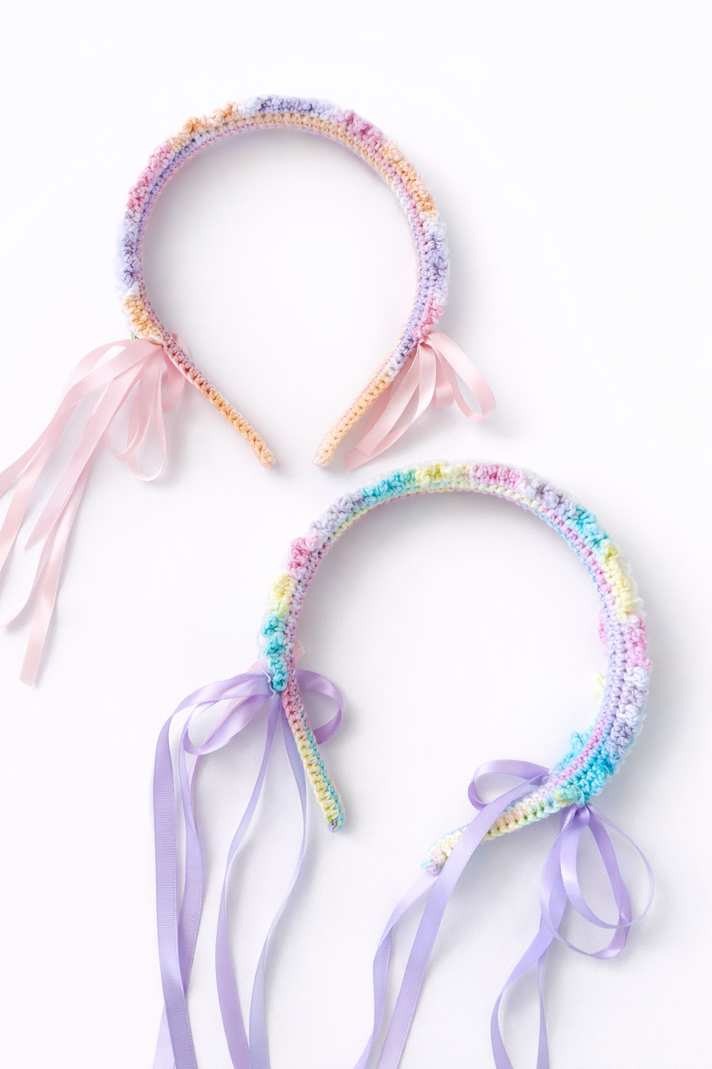 Ribbon crochet hairband