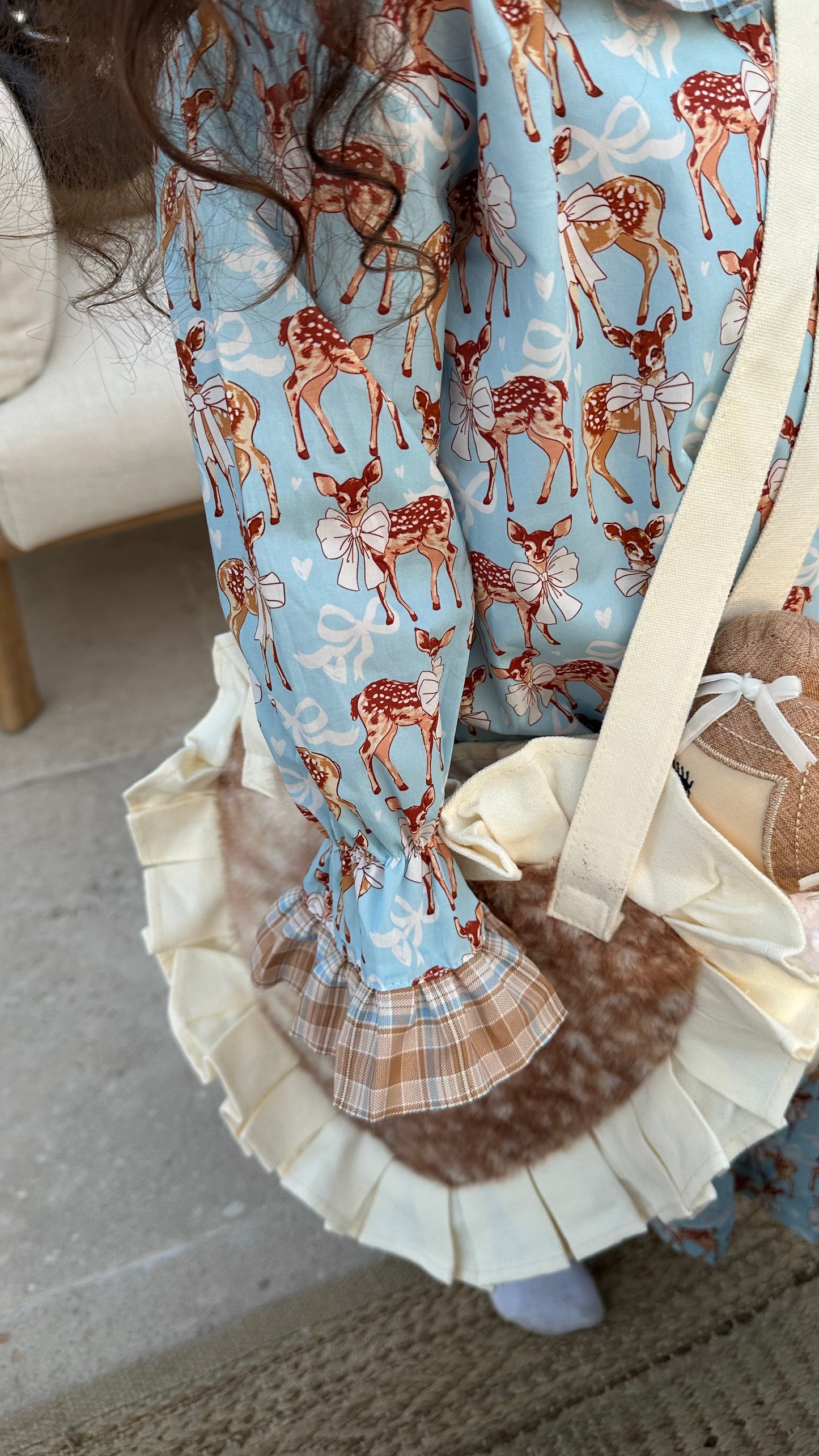 Blue Bambi jalabya with hairpin