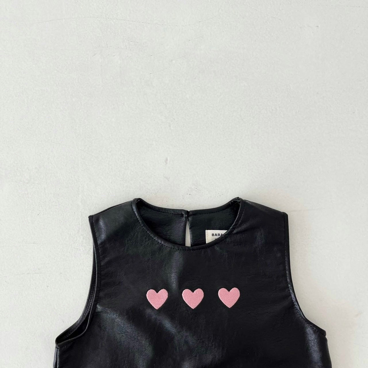 Heart leather dress