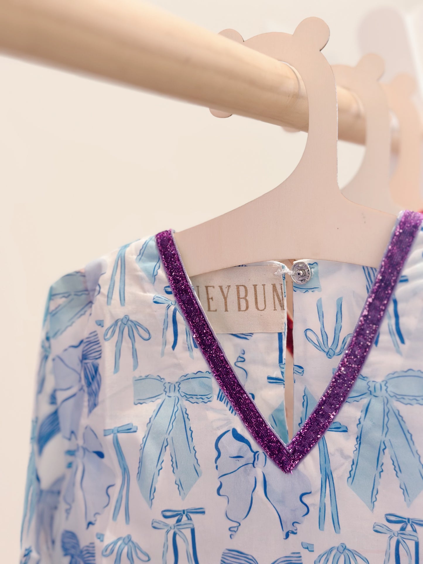 Blue ribbon jalabya with hairpin+twilly