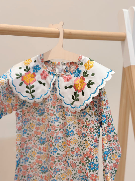 Flora jalabya with hairband