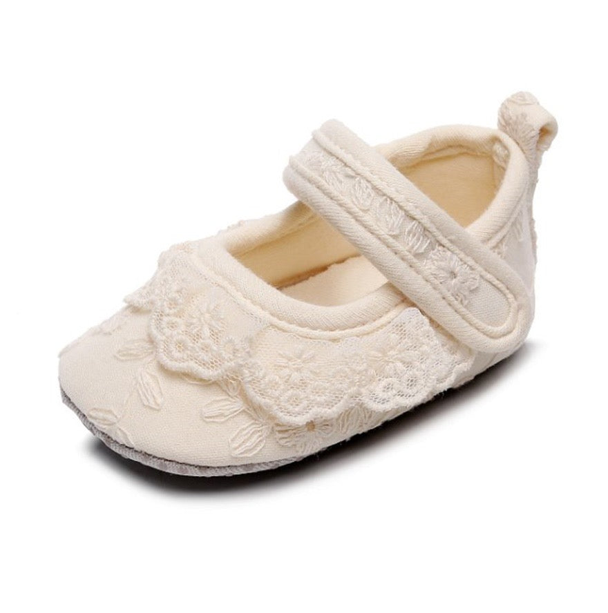 Lace baby shoes