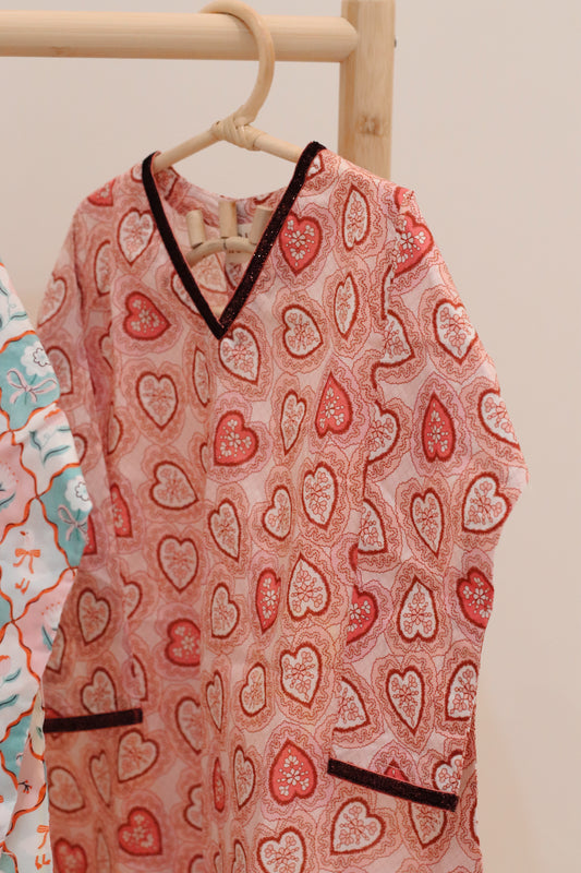 Lace hearts jalabya