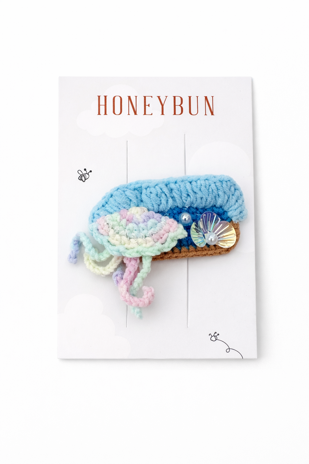 Sea crochet hairpins