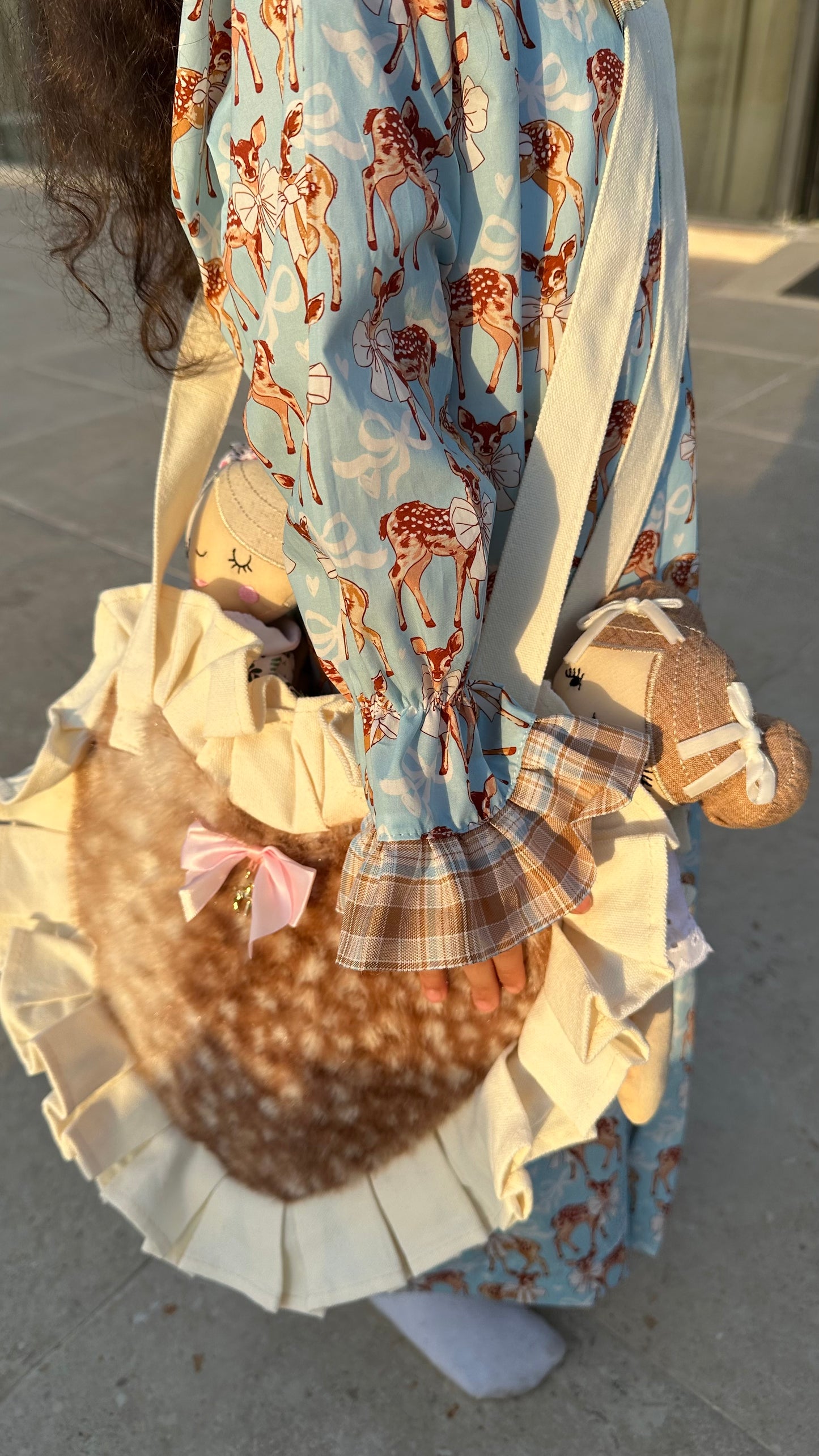 Blue Bambi jalabya with hairpin