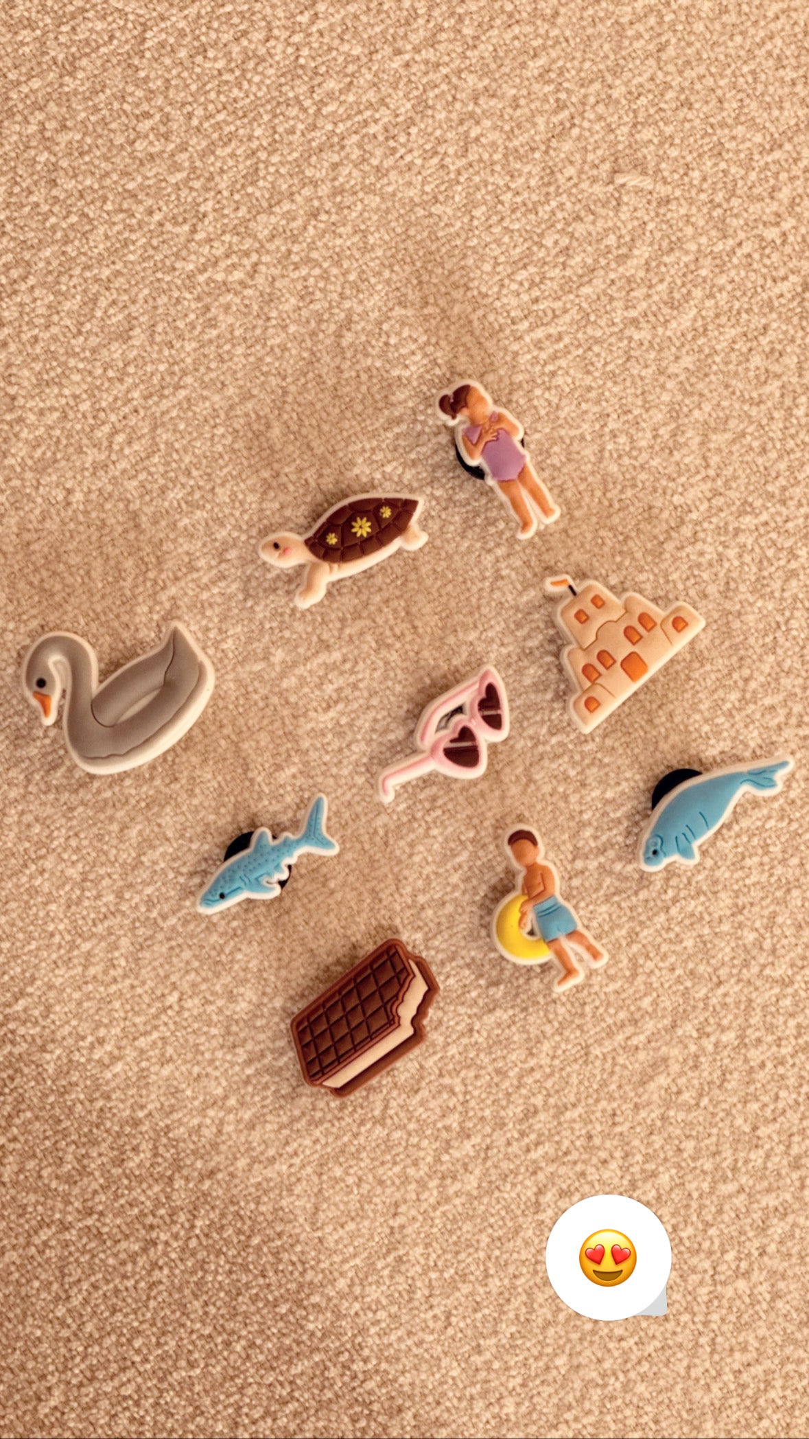 Summer crocs charms set