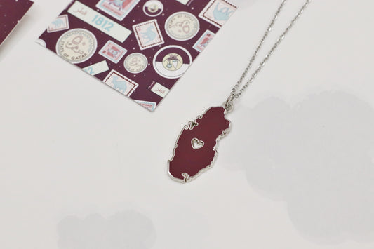 Qatar map necklace