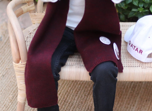 Burgundy scarf (NO PINS)