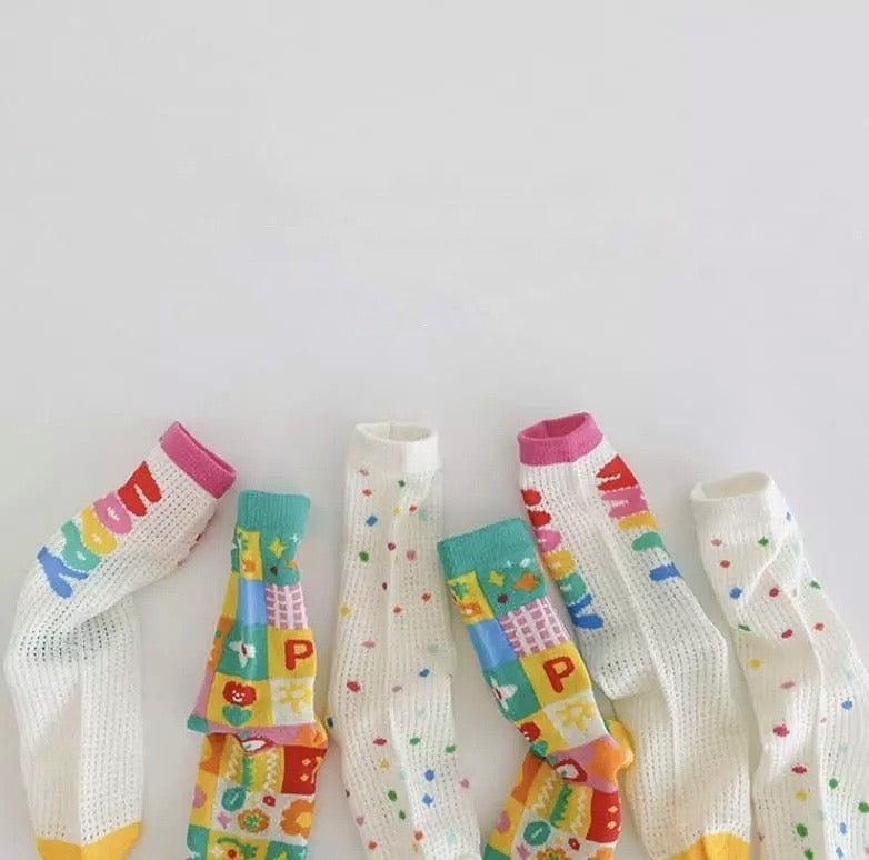 Happy mesh socks set