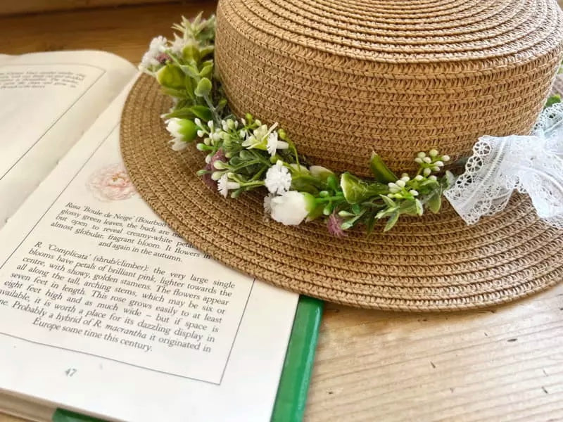 Flower straw hat