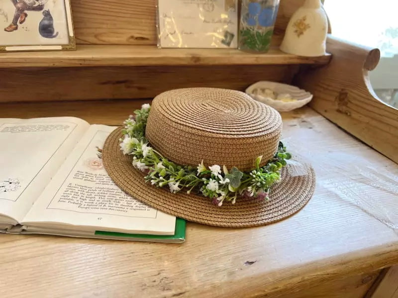 Flower straw hat