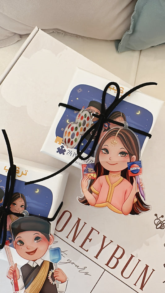 Puzzle with 2 acrylic charms