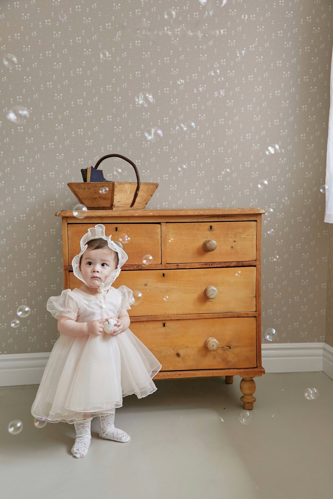 Rosie organza dress & bonnet