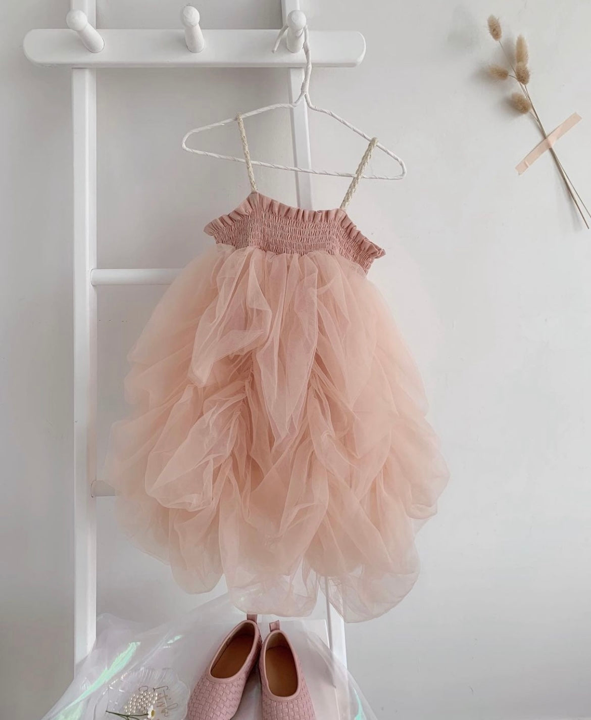 Pink creased dress