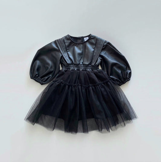 Leather tutu dress