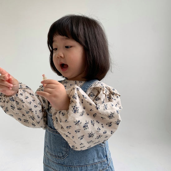 Flower puff blouse