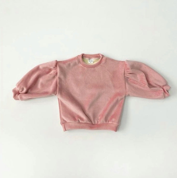 Pink velour mink set