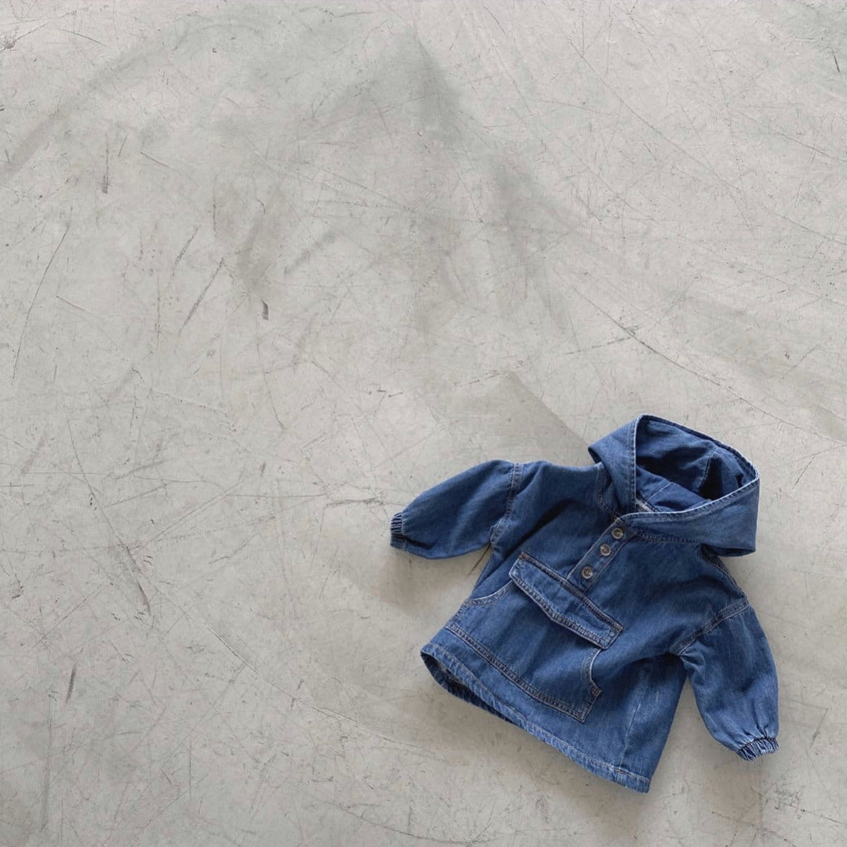 Denim anorak pullover