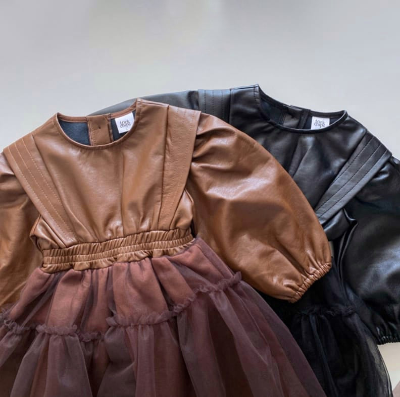 Leather tutu dress