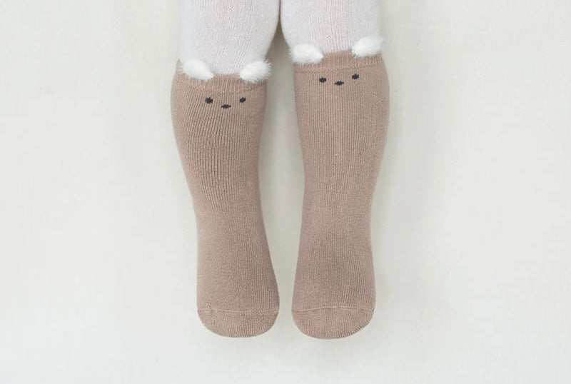 Furry bear socks