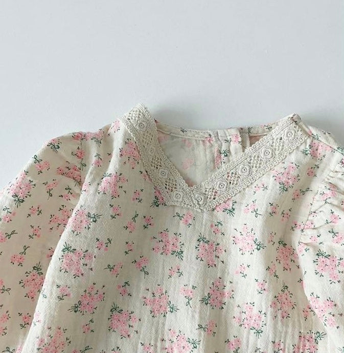 Lace croiffle floral dress