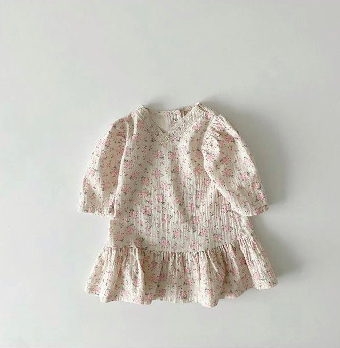 Lace croiffle floral dress