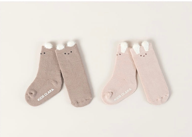 Furry bear socks