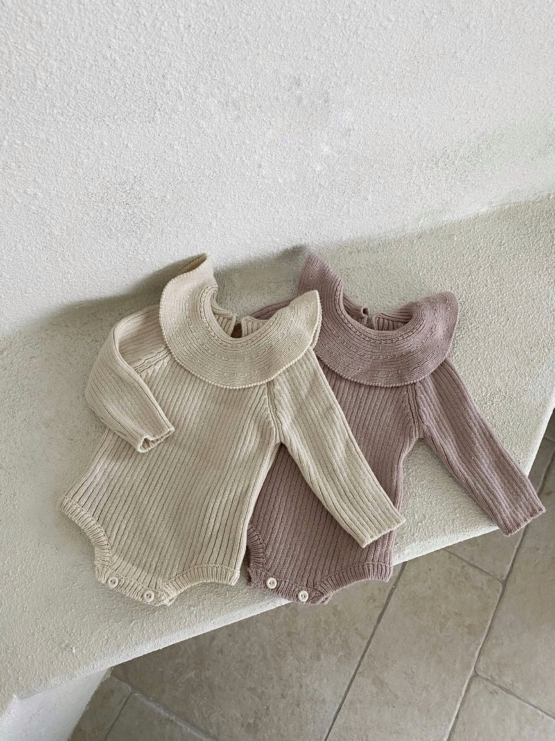 Knit frill bodysuit