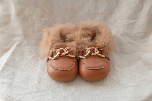 Fur loafers