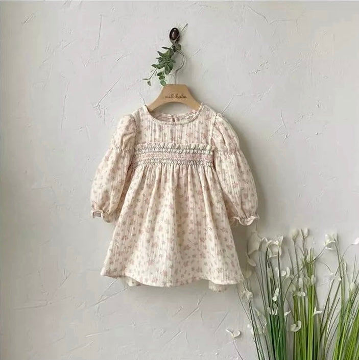 Smocked floral dress