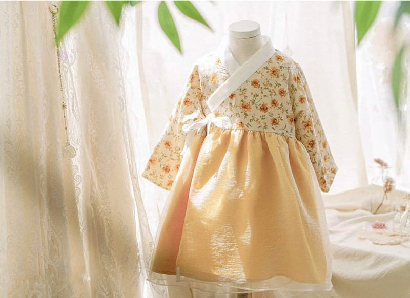 Yellow Floral hanbok