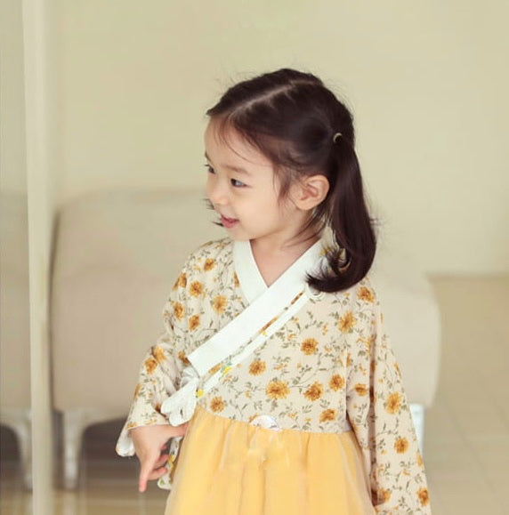 Yellow Floral hanbok