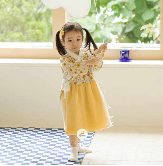 Yellow Floral hanbok