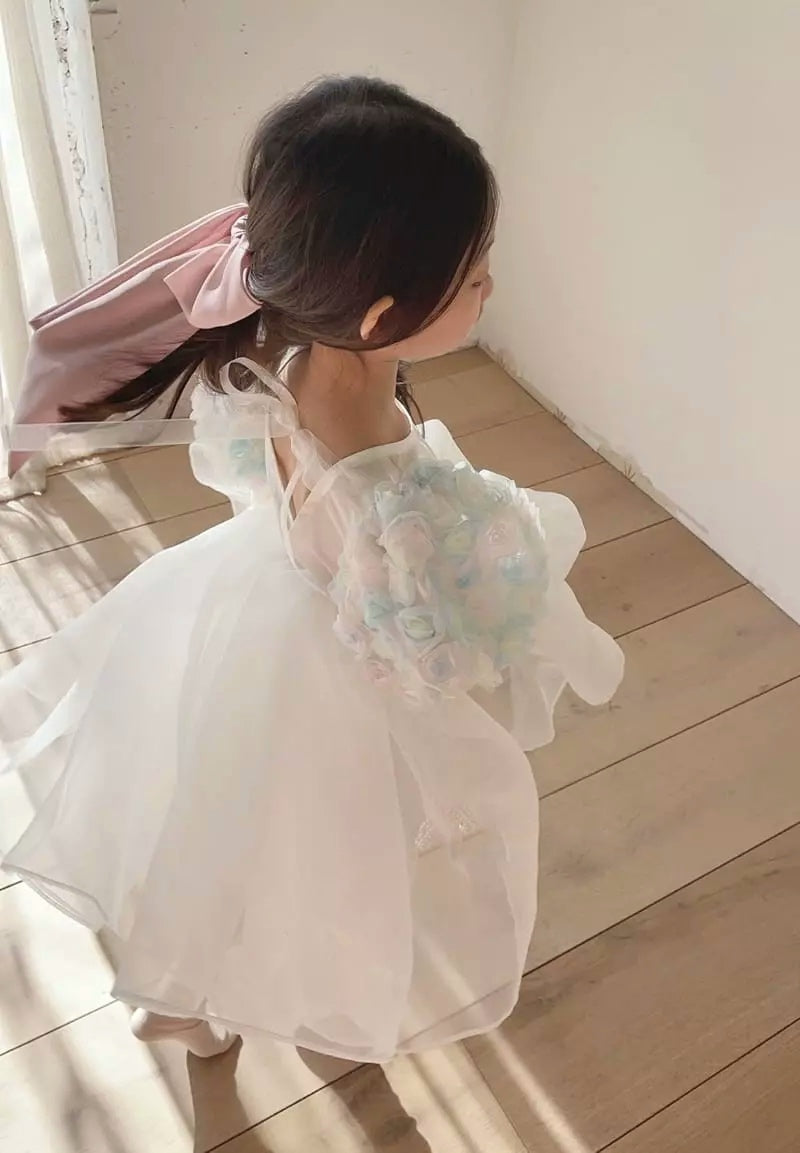 Puff flower dress