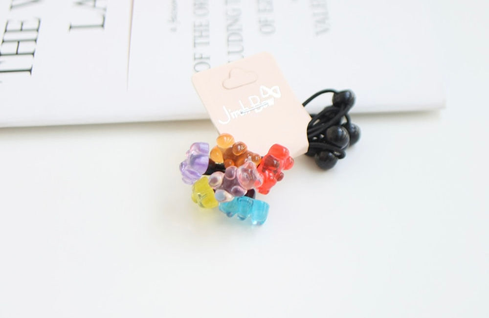 Gummy bear hair tie set