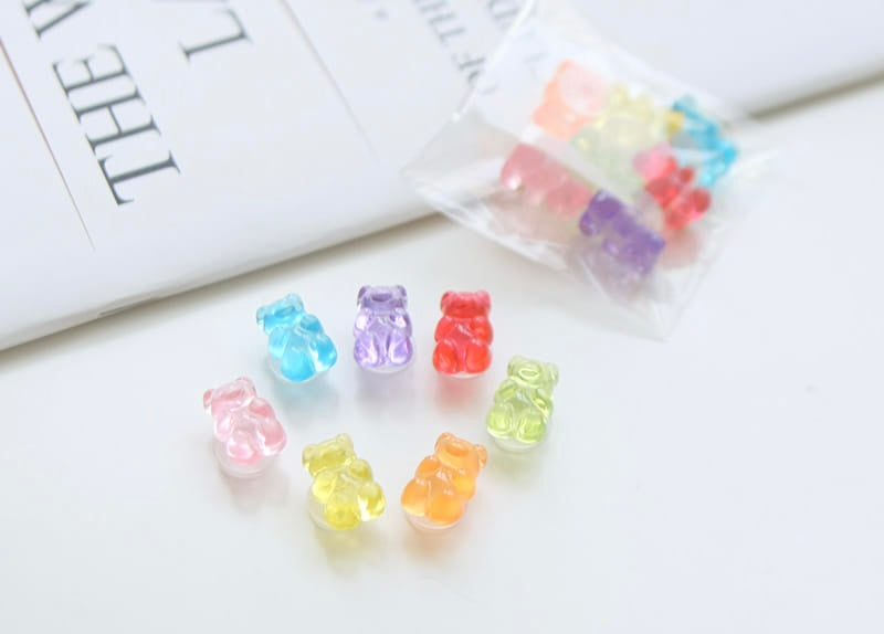 Gummy bear crocs charms set