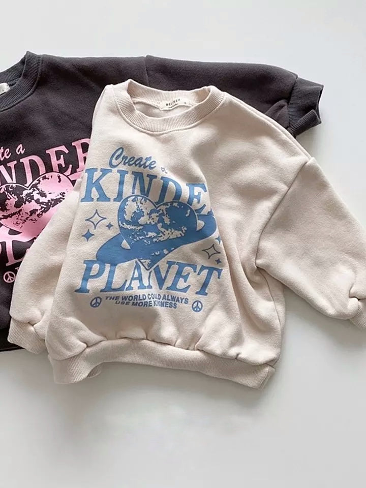 Kinder planet sweatshirt