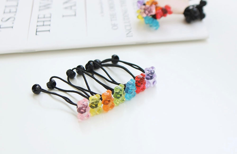 Gummy bear hair tie set