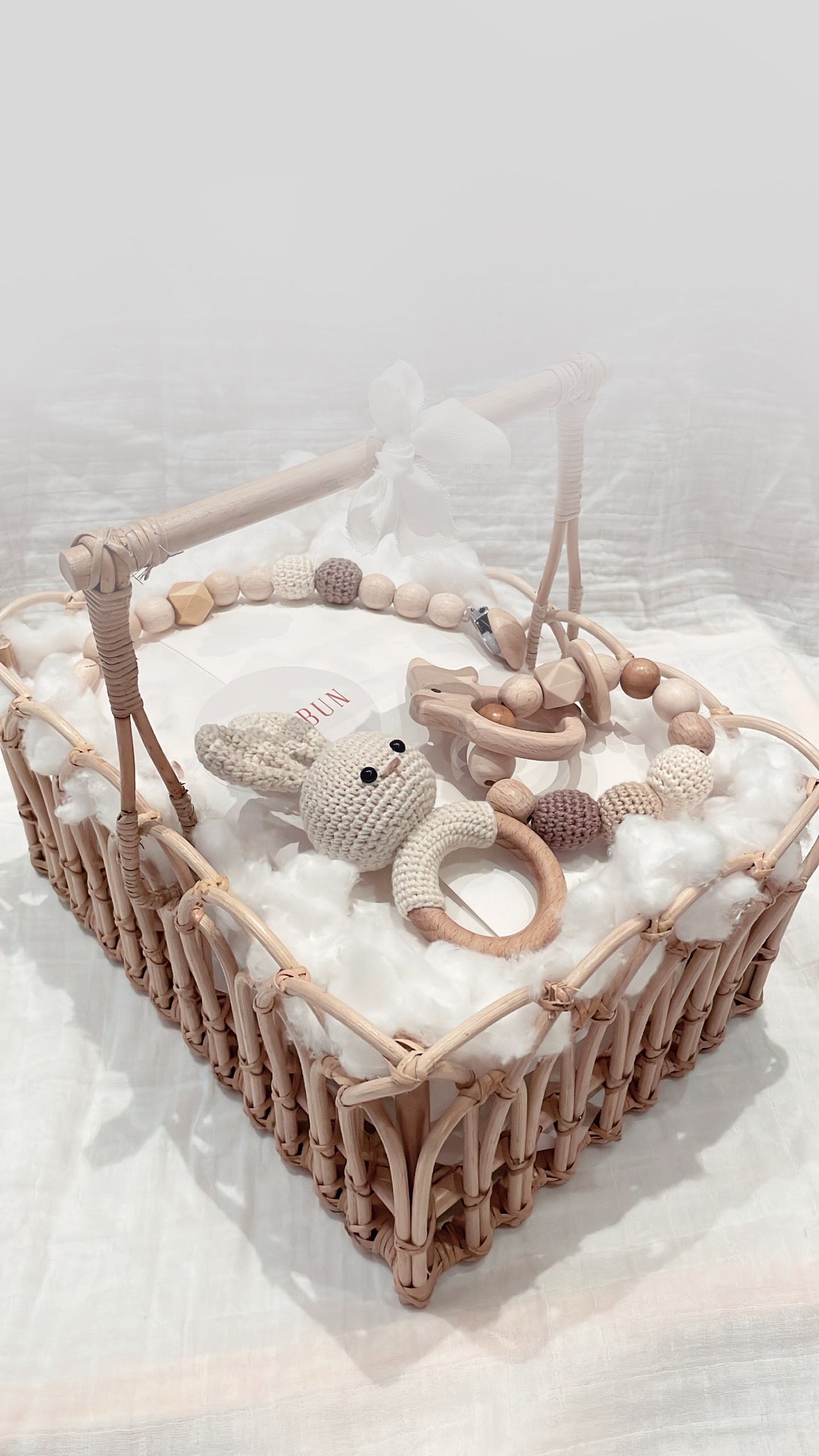 Rattan gift basket