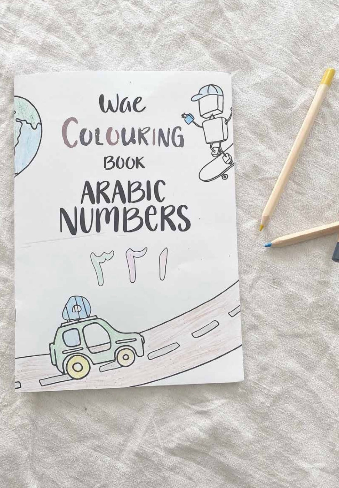 Arabic numbers coloring book