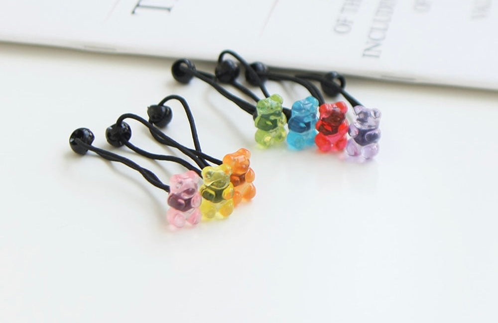 Gummy bear hair tie set