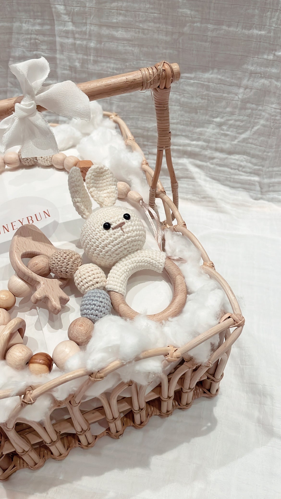 Rattan gift basket