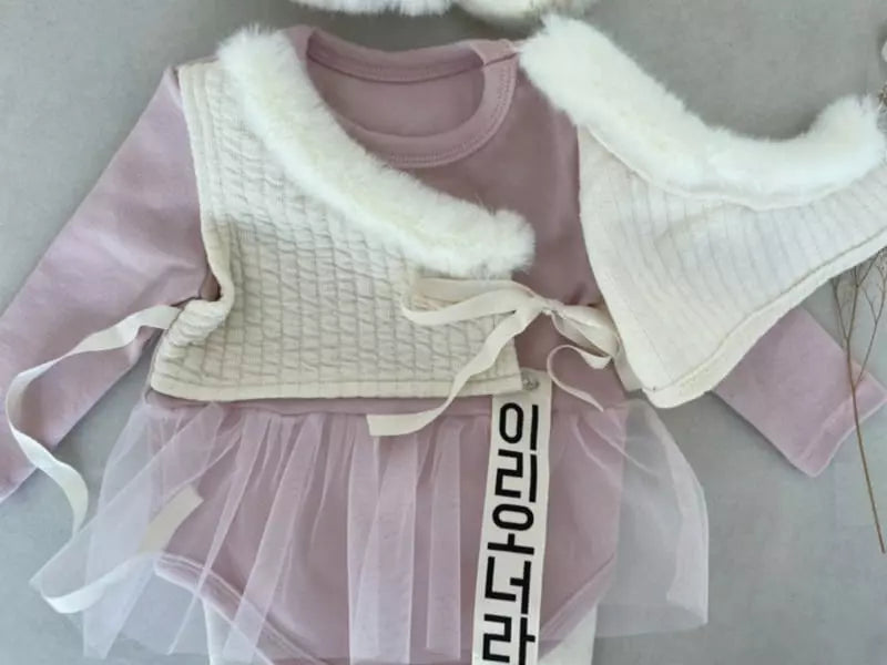 Fur hanbok bodysuit